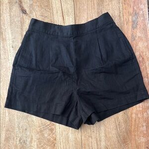Madewell Black Linen Shorts